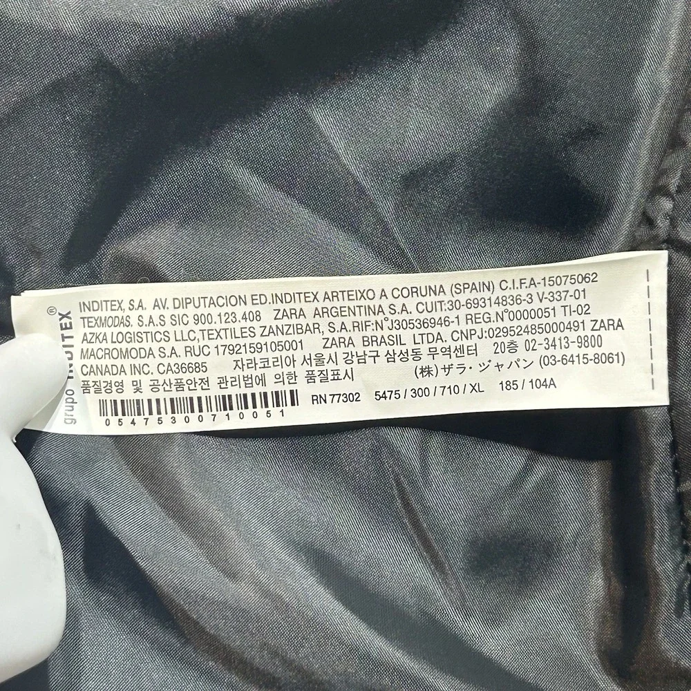 Zara Man Hidden Button Car Coat Technical Trench Jacket Beige Mens Sz XL